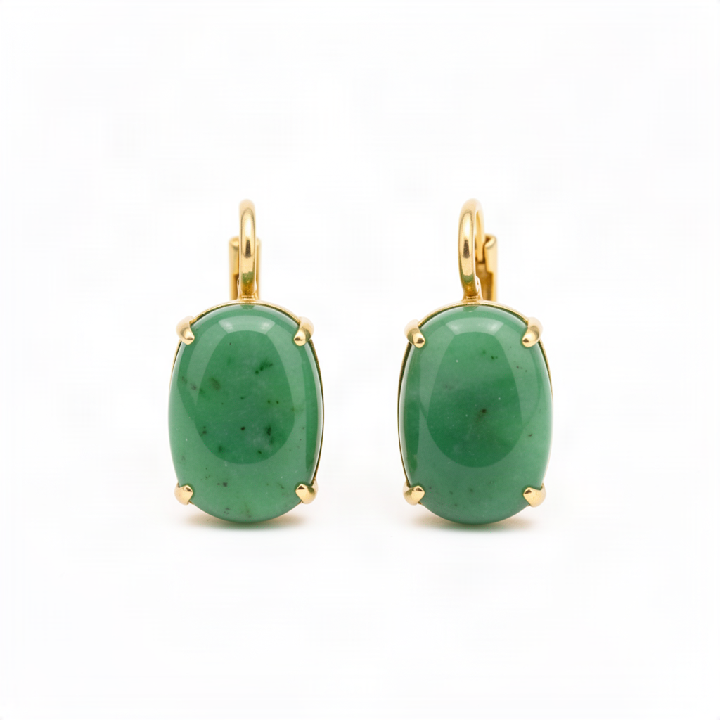 Jade Hoop Earrings