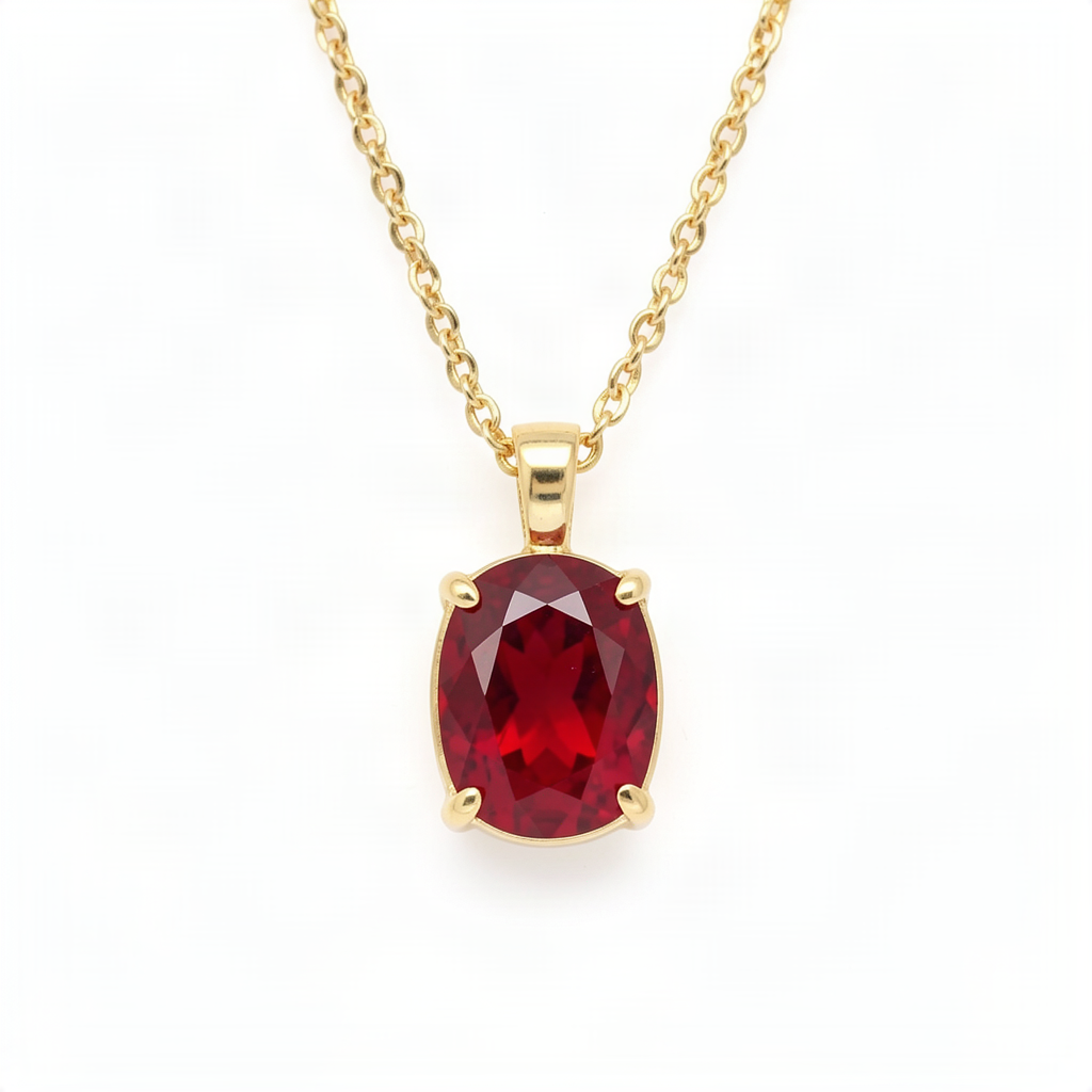Ruby Pendant Necklace